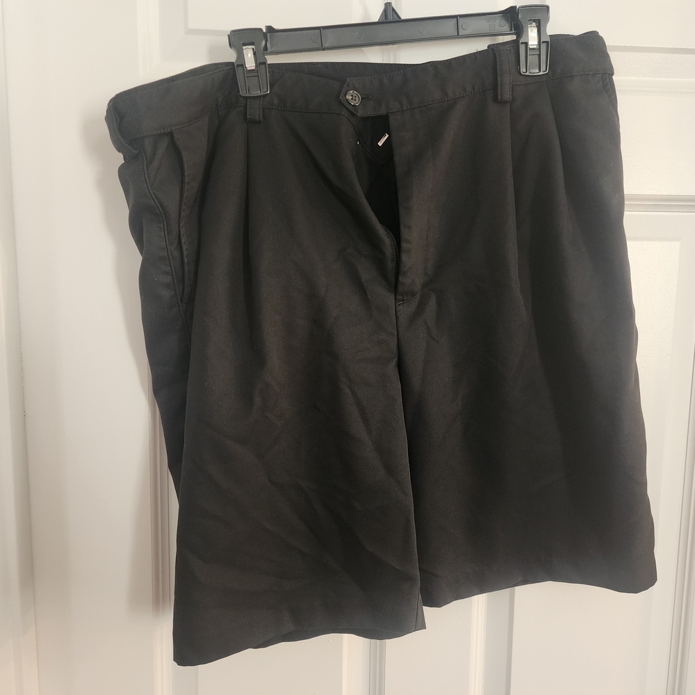 Men's Classic Black Flat Front Shorts